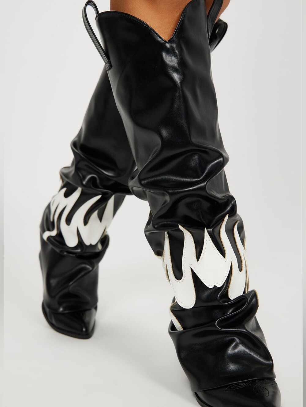 Women's high Cossack boots in a modern, accent design - Picture 2 of 4